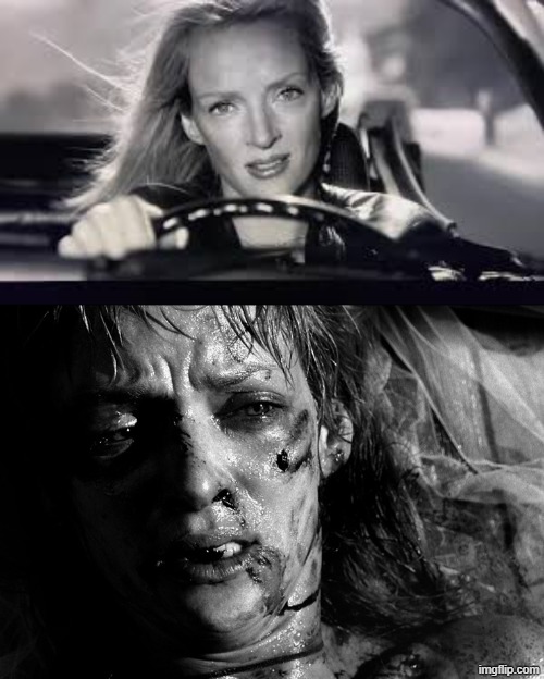 How it started | image tagged in kill bill,uma,bride,how it started | made w/ Imgflip meme maker