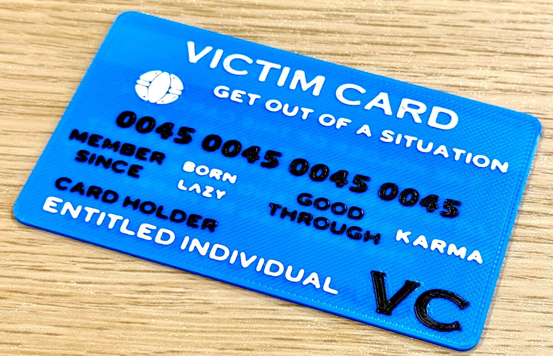 Victim Card Blank Meme Template