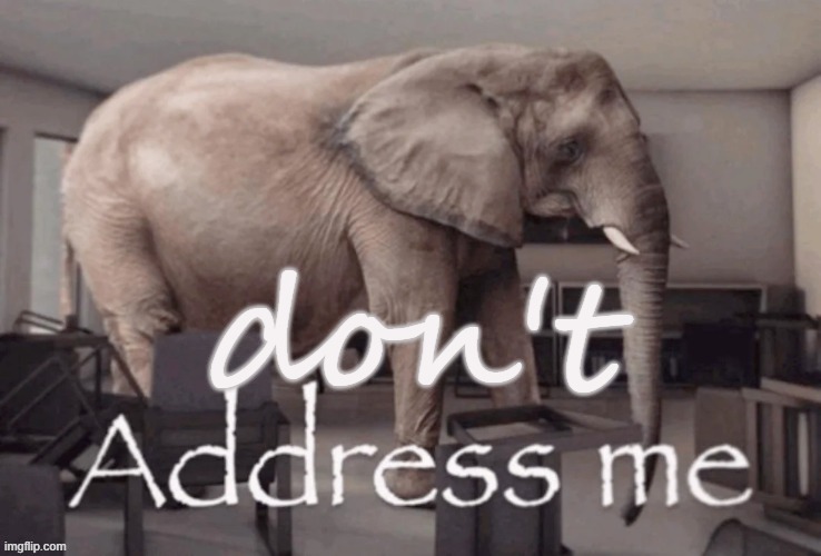 Address me | don't | image tagged in address me | made w/ Imgflip meme maker