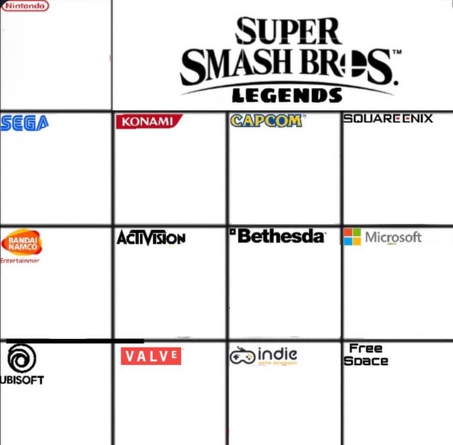 Super smash Bros legends Blank Meme Template