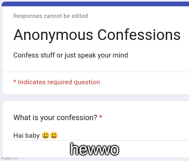 hewwo | made w/ Imgflip meme maker