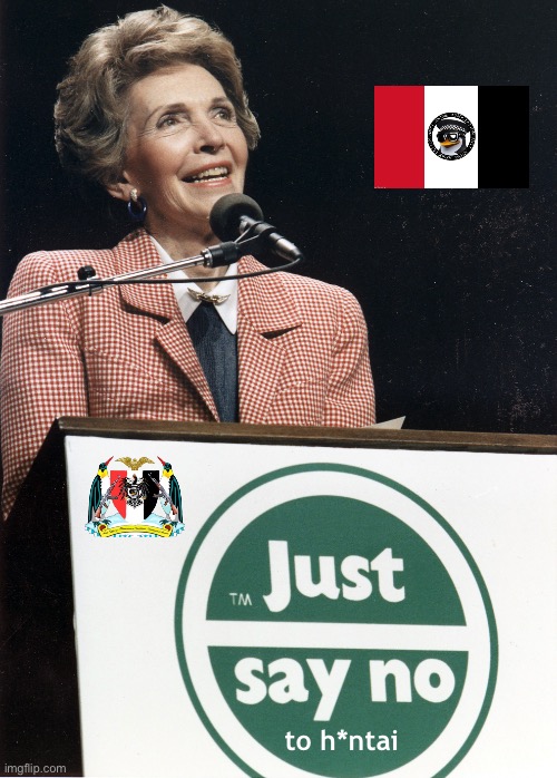 Just Say No | to h*ntai | image tagged in just say no | made w/ Imgflip meme maker