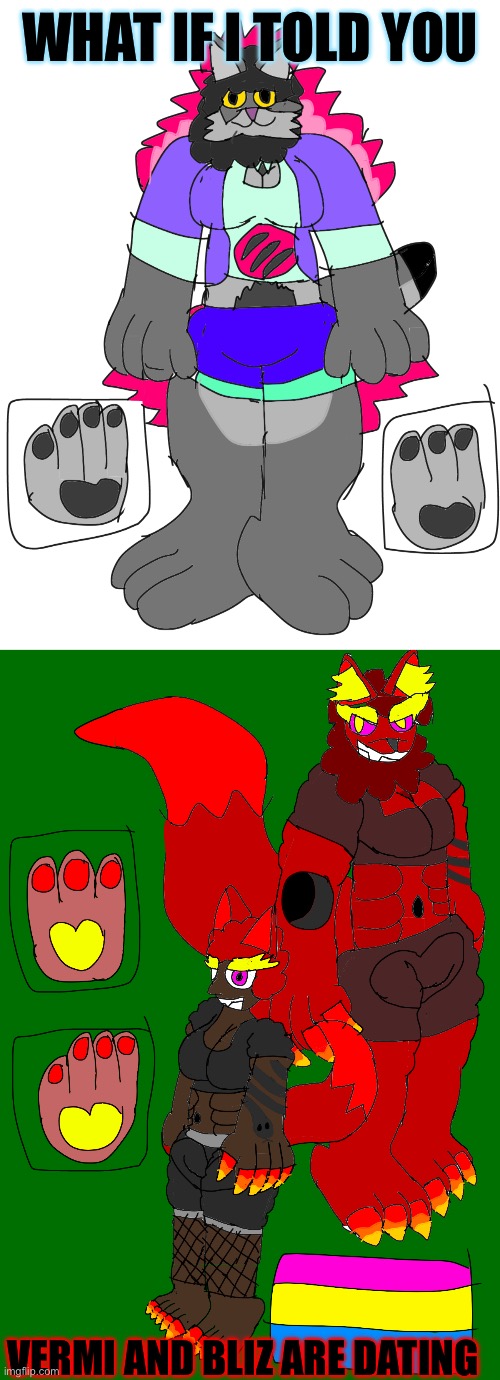 2 buff gals in love (I can't think of a badass ship name) | WHAT IF I TOLD YOU; VERMI AND BLIZ ARE DATING | made w/ Imgflip meme maker