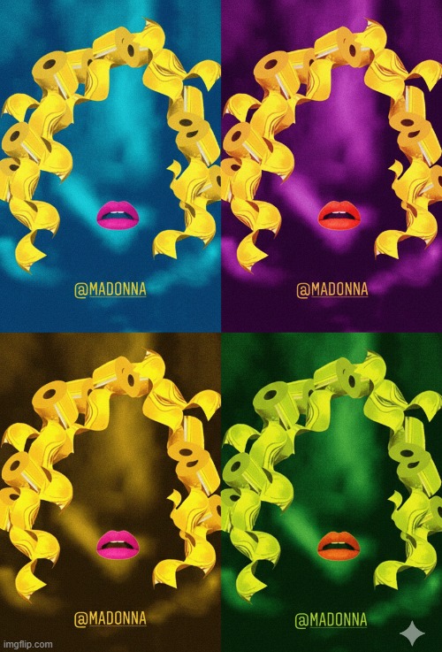 BA (Blonde Ambition) | image tagged in madonna,blond ambition,andy warhol,gif art,ai art,brian einersen | made w/ Imgflip meme maker