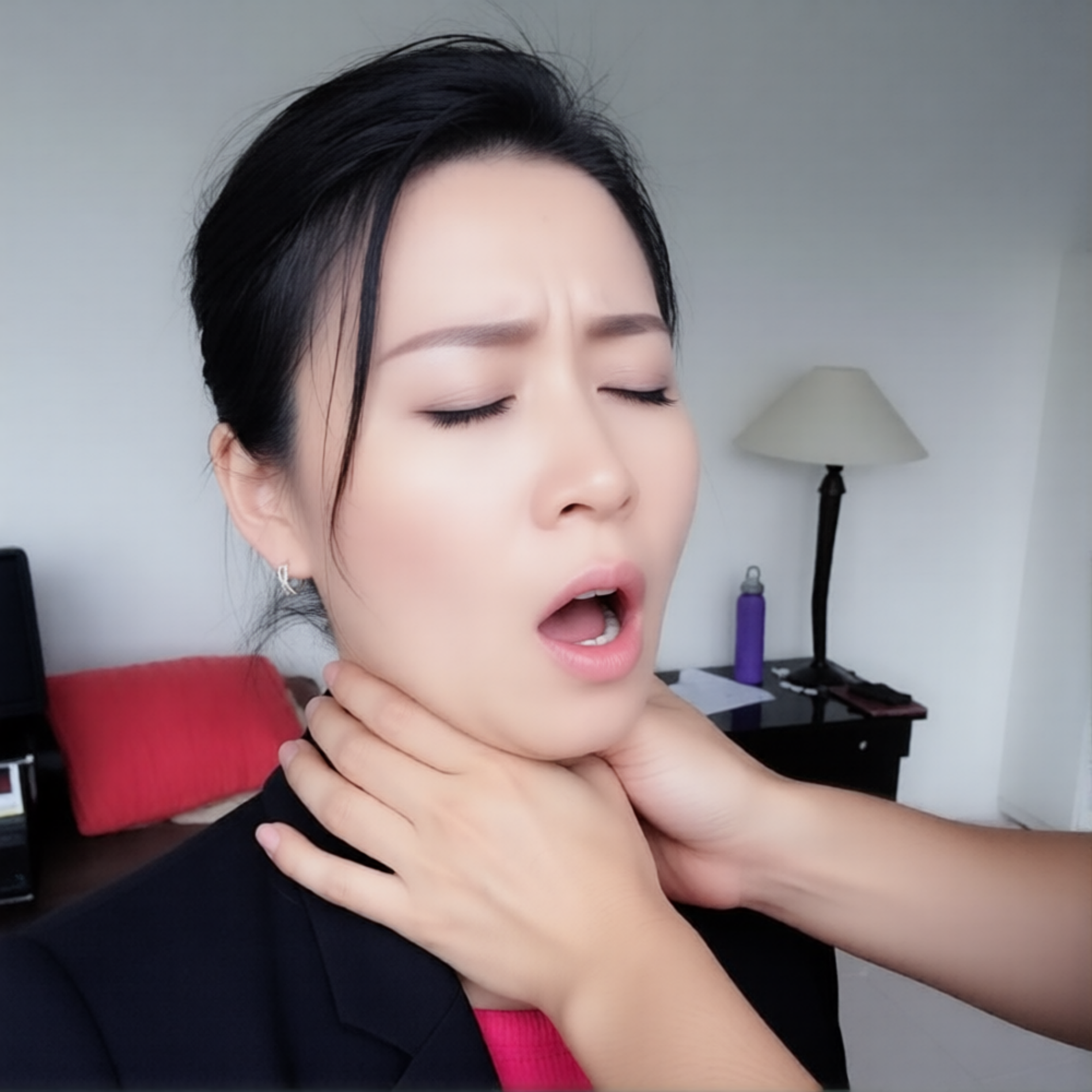 Strangle my hot boss Blank Meme Template