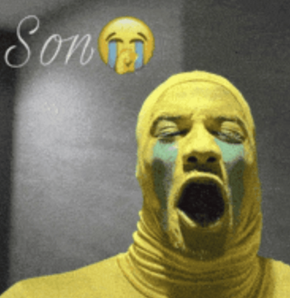 son crying Blank Meme Template