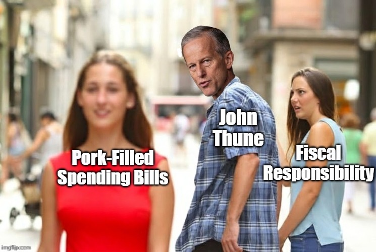 John Thune Pork | image tagged in scumbag republicans,john pork,government corruption,save | made w/ Imgflip meme maker