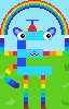 E | image tagged in memes,imagination,rainbow,colors,cyan,blue | made w/ Imgflip meme maker