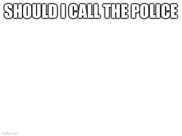 180 euro fine if he lying | SHOULD I CALL THE POLICE | made w/ Imgflip meme maker