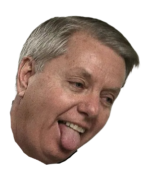 Lindsey Graham tounge out Blank Meme Template