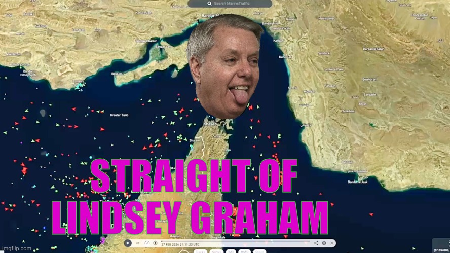 STRAIGHT OF LINDSEY GRAHAM | image tagged in stuff | made w/ Imgflip meme maker