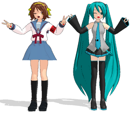 Haruhi Suzumiya and Hatsune Miku, The BFF's Blank Meme Template