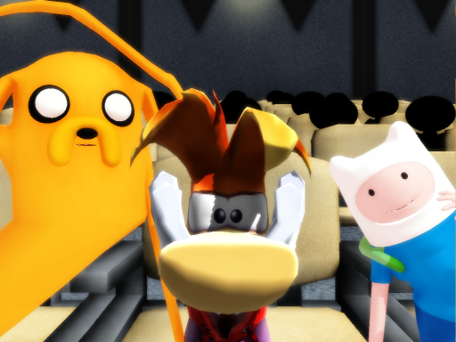 Adventure Time with Rayman Blank Meme Template