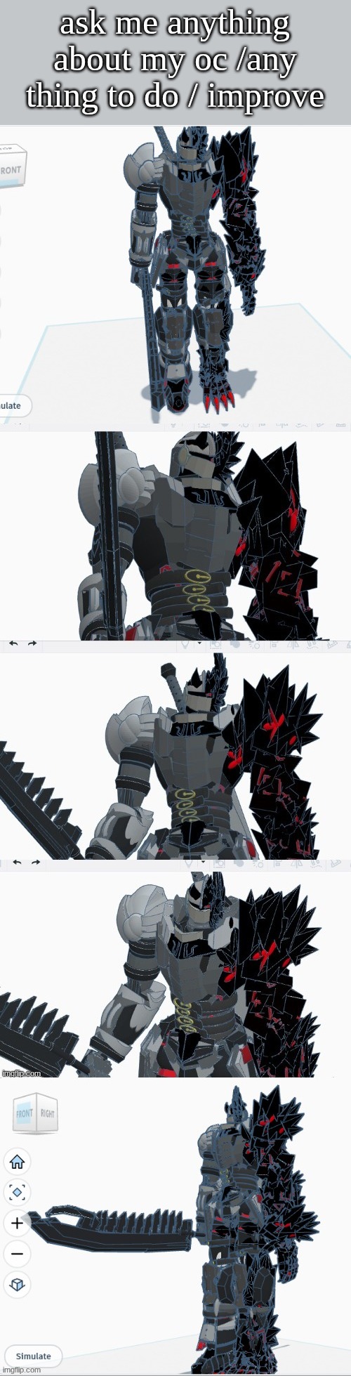 ask me anything about my oc /any thing to do / improve | made w/ Imgflip meme maker