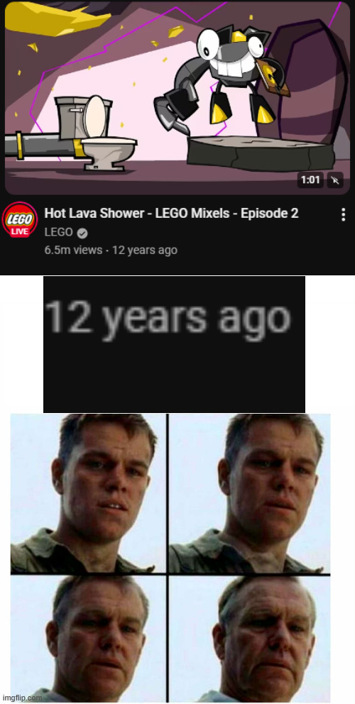 Matt Damon gets older | image tagged in matt damon gets older,lego,nostalgia | made w/ Imgflip meme maker