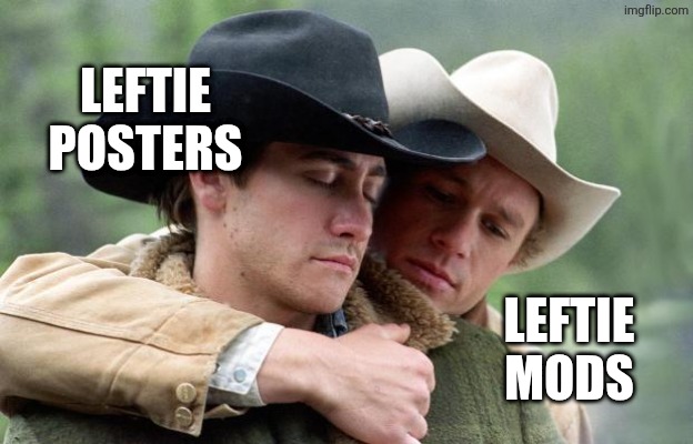 Brokeback mountain  | LEFTIE POSTERS LEFTIE MODS | image tagged in brokeback mountain | made w/ Imgflip meme maker