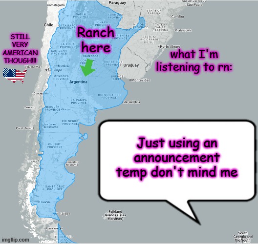 ArgentineRancher announcement temp | Just using an announcement temp don't mind me | image tagged in argentinerancher announcement temp,msmg | made w/ Imgflip meme maker