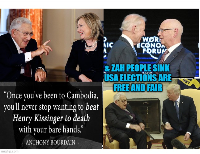 & ZAH PEOPLE SINK 
USA ELECTIONS ARE
FREE AND FAIR | made w/ Imgflip meme maker