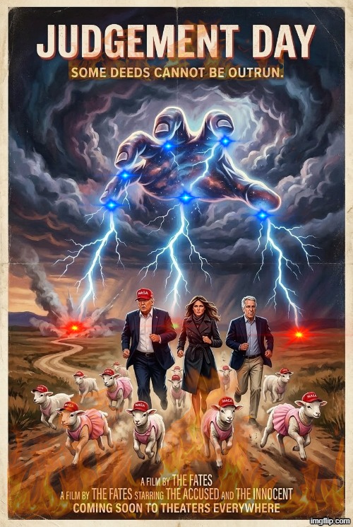 JUDGEMENT DAY | image tagged in trump,melania trump,jeffrey epstein,epstein,judgement,dont judge me | made w/ Imgflip meme maker