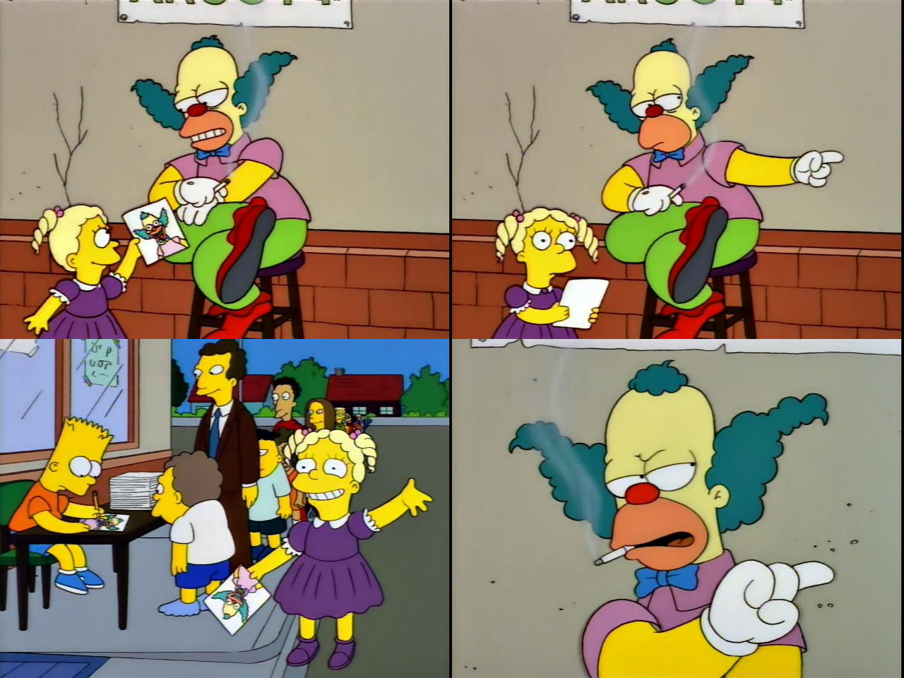 Krusty - Get in Line Blank Meme Template
