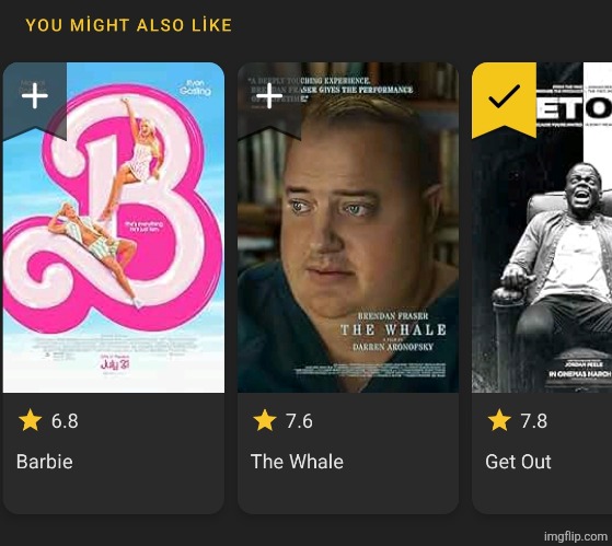 I'm crying what do these 3 movies have in common that imdb decided to recommend them together | made w/ Imgflip meme maker