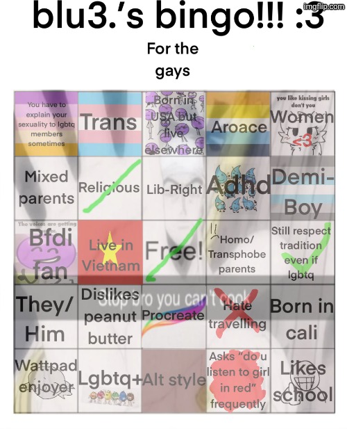 I logged in and this is the first thing I see | image tagged in blu3 s bingo 3 | made w/ Imgflip meme maker