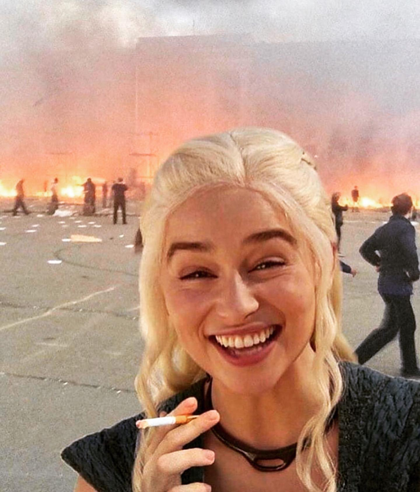 smoker girl Blank Meme Template