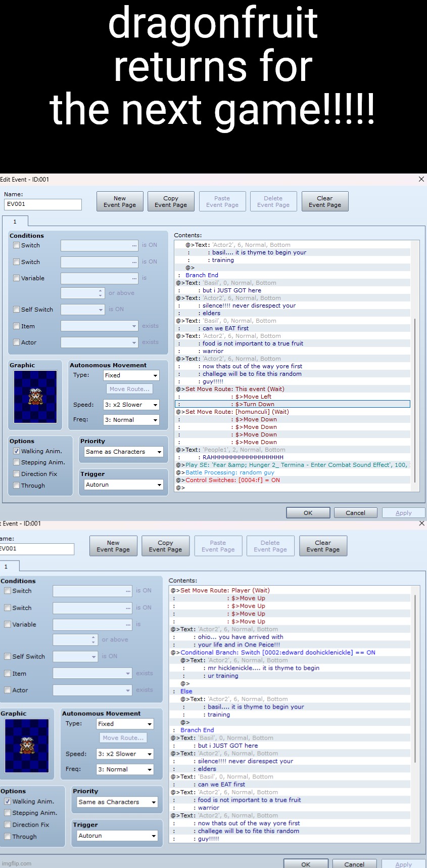 dragonfruit returns for the next game!!!!! | made w/ Imgflip meme maker