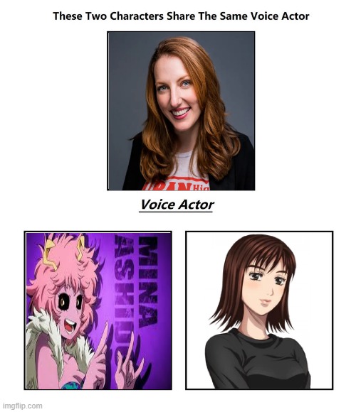 Caitlin Glass | image tagged in same voice actor,caitlin glass,my hero academia,initial d,mha | made w/ Imgflip meme maker