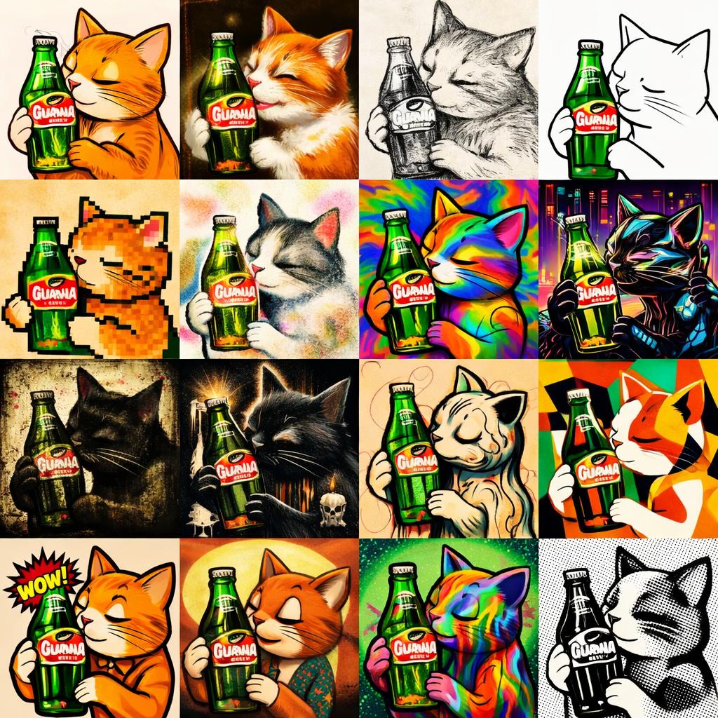 Gato beijando guaraná Blank Meme Template