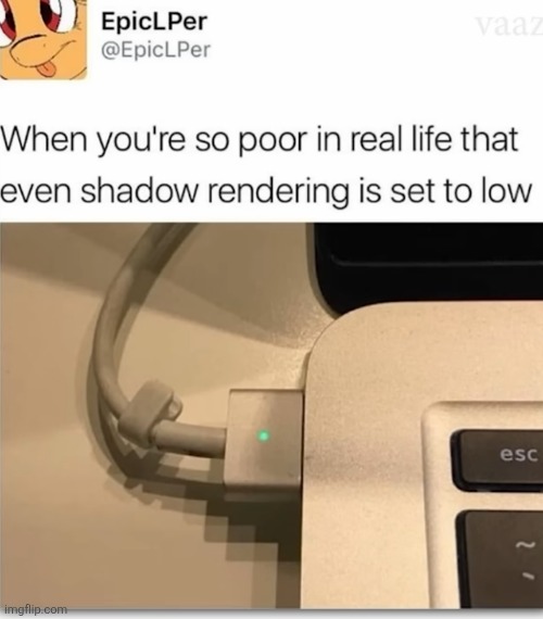 image tagged in shadow,laptop | made w/ Imgflip meme maker