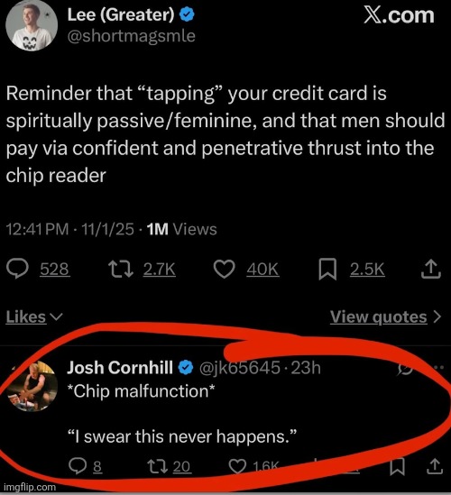 image tagged in comments,cursed,masculinity,credit card,confidence,memes | made w/ Imgflip meme maker