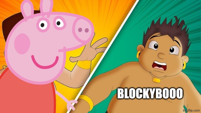 More Blockybooo/Norman Humans memes yay | BLOCKYBOOO | image tagged in peppa pig | made w/ Imgflip meme maker