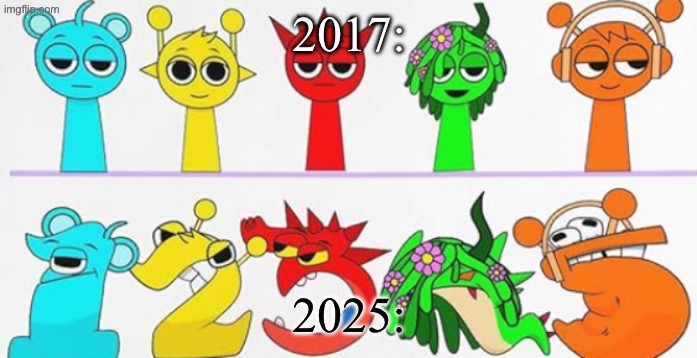 ultimate brainrot | 2017:; 2025: | image tagged in ultimate brainrot | made w/ Imgflip meme maker