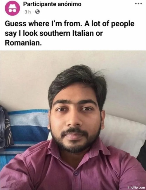 where would you think this guy is from | made w/ Imgflip meme maker