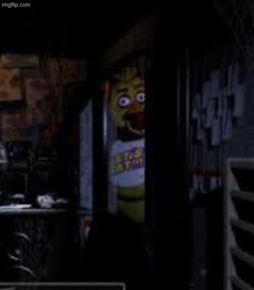 Chica Looking In Window FNAF | image tagged in chica looking in window fnaf | made w/ Imgflip meme maker