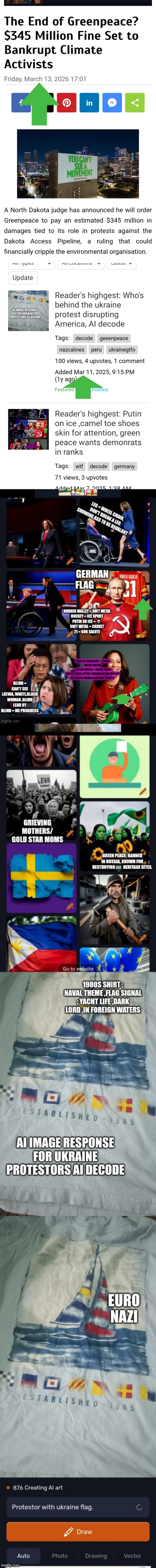 Decoder used A.I to show a leftist agitators group causing hell in America, year later proven true | image tagged in greenpeace,wtf | made w/ Imgflip meme maker