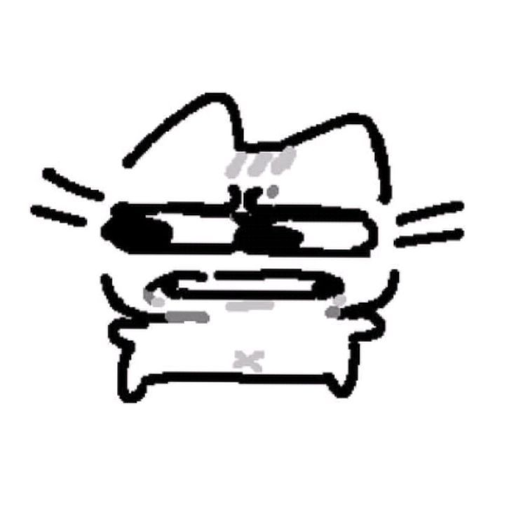 Disgusted reaction cat drawing Blank Meme Template