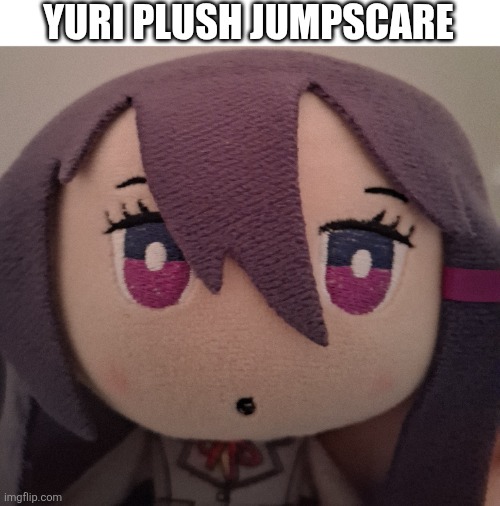 Yuri Jumpscare | YURI PLUSH JUMPSCARE | image tagged in doki doki literature club | made w/ Imgflip meme maker