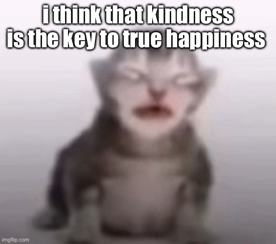 gorble | i think that kindness is the key to true happiness | image tagged in gorble | made w/ Imgflip meme maker