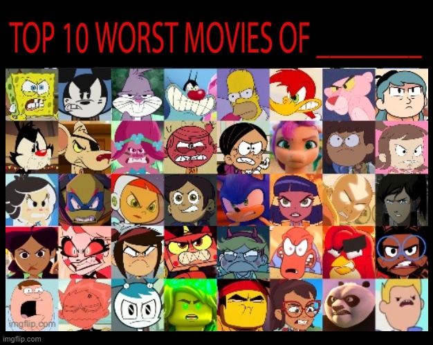 My worst EHW movies | image tagged in top 10 worst movies of blank | made w/ Imgflip meme maker