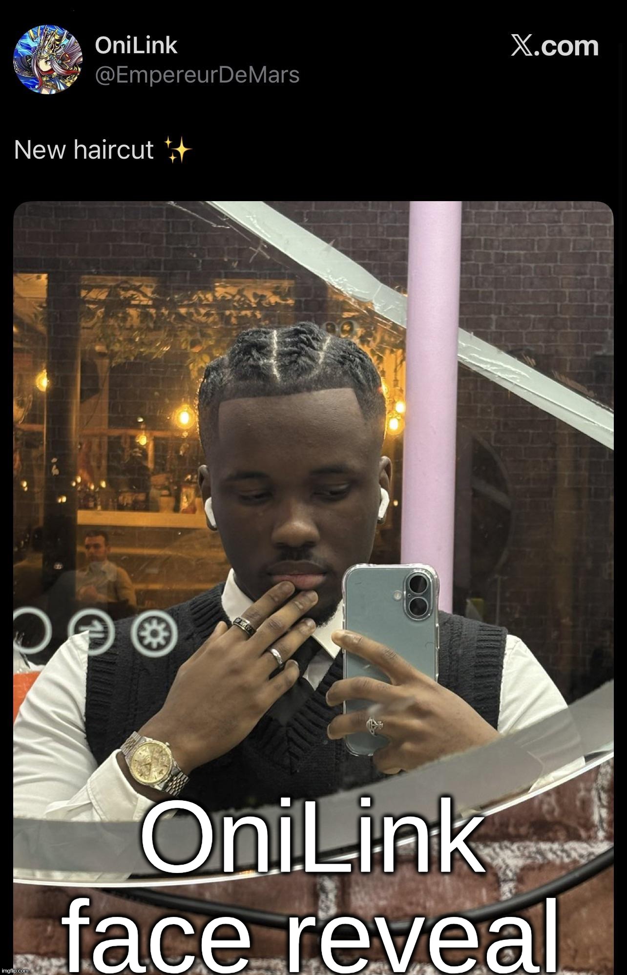 OniLink face reveal | made w/ Imgflip meme maker