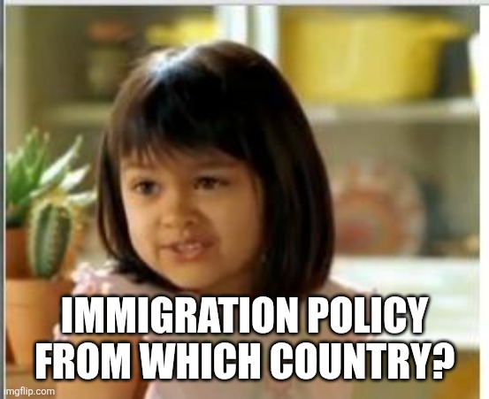 Why not both | IMMIGRATION POLICY FROM WHICH COUNTRY? | image tagged in why not both | made w/ Imgflip meme maker