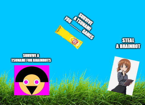 anime girl getting chased by chip bag meme Blank Meme Template