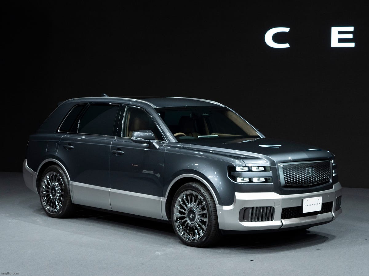 2023 Toyota Century Crossover | image tagged in toyota century suv,toyota | made w/ Imgflip meme maker