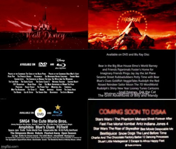 Disney/Paramount Horror Villains by Yahir Munoz Blank Meme Template