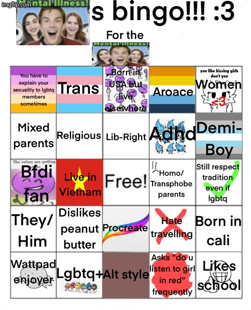 blu3.’s bingo!!! :3 | image tagged in blu3 s bingo 3 | made w/ Imgflip meme maker