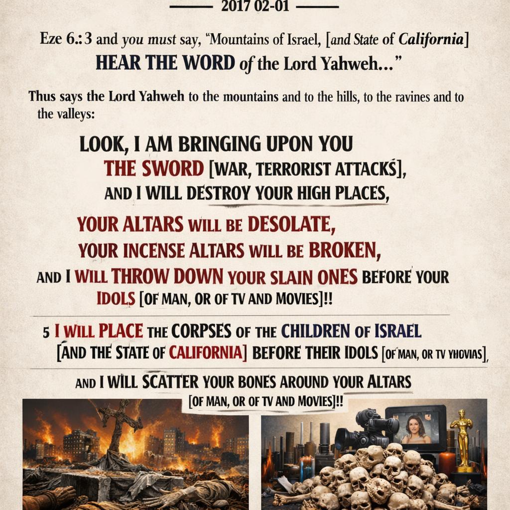 MODERN PROPHESY ORACLE, Dated 2017 02-01 Eze 6:3 and you must sa Blank Meme Template