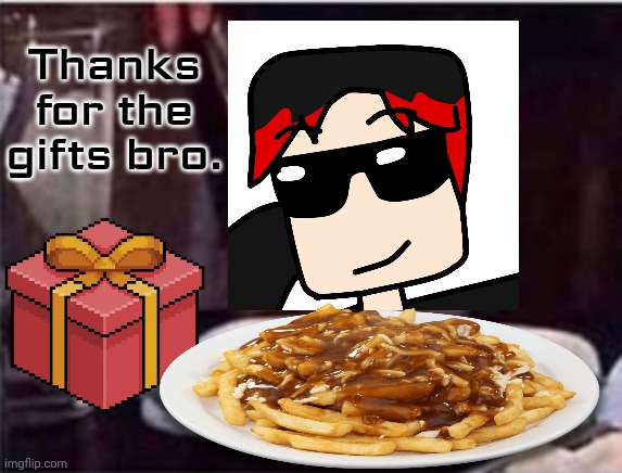 Today is William's birthday. | Thanks for the gifts bro. | image tagged in white dinner table cat,william,birthday,happy birthday | made w/ Imgflip meme maker