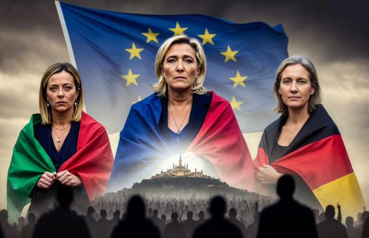 Three Women Saving Europe Blank Meme Template